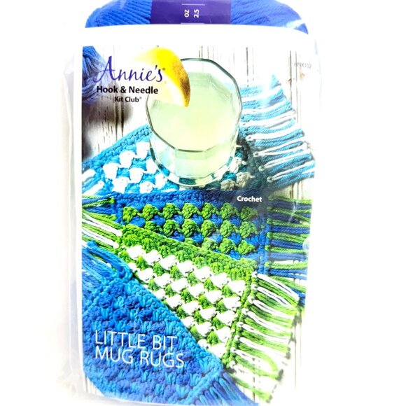Annie's Hook & Needle Club Crochet Little Bit Mug Rugs Kit - NEW - Picture 3 of 4